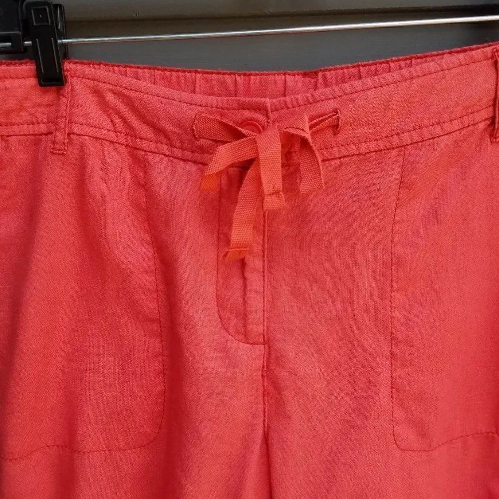 Joe Fresh Red Draw String Cropped Pants Size 8 - Picture 4 of 11